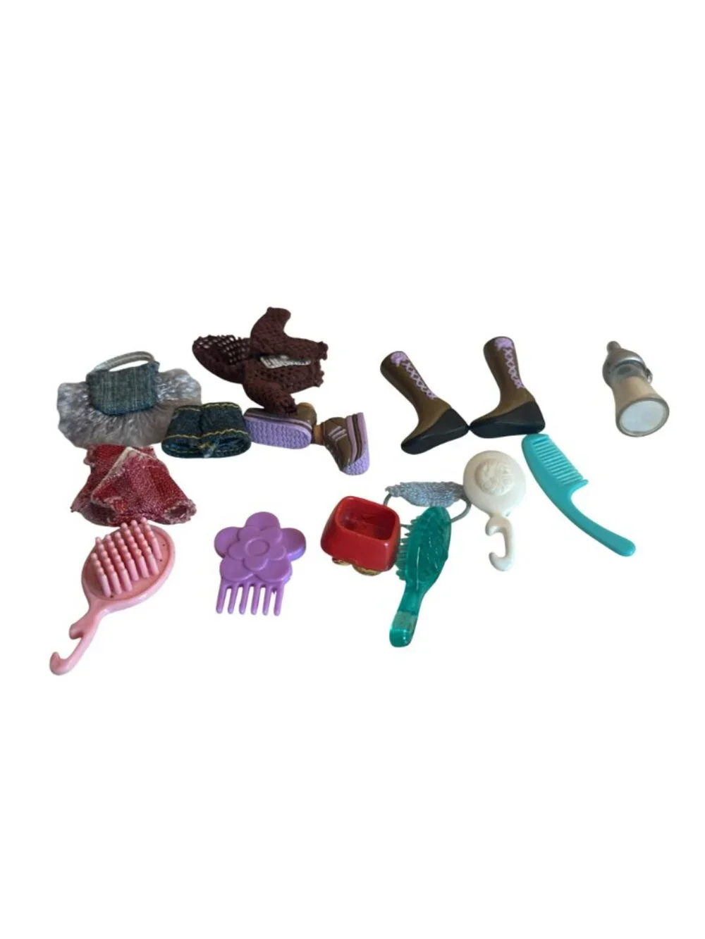 Lil Bratz Mixed Lot of Clothing Matching Shoes Tops Skirt Bottle Etc.